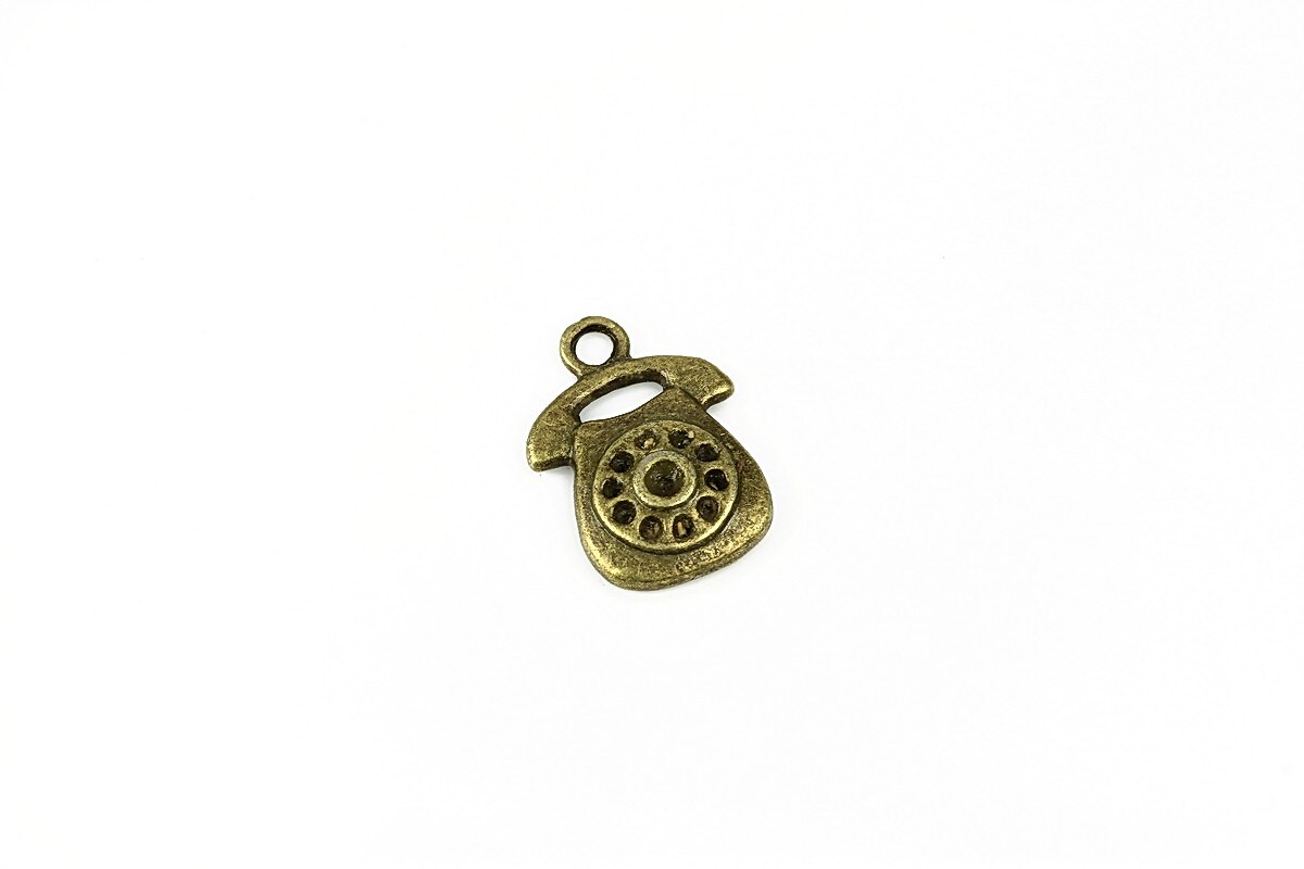 Charm bronz telefon 17x12mm