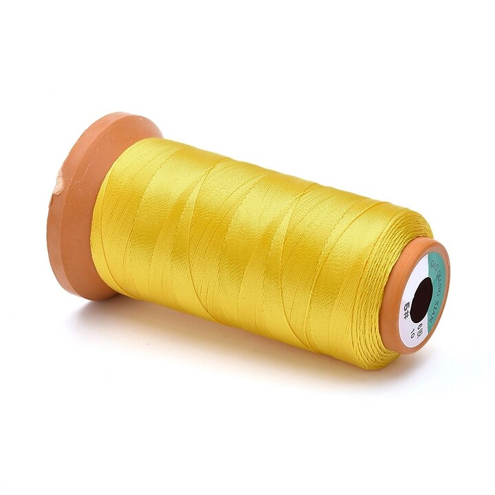 Ata de insirat margele 0,5mm, mosor de 550m - galben