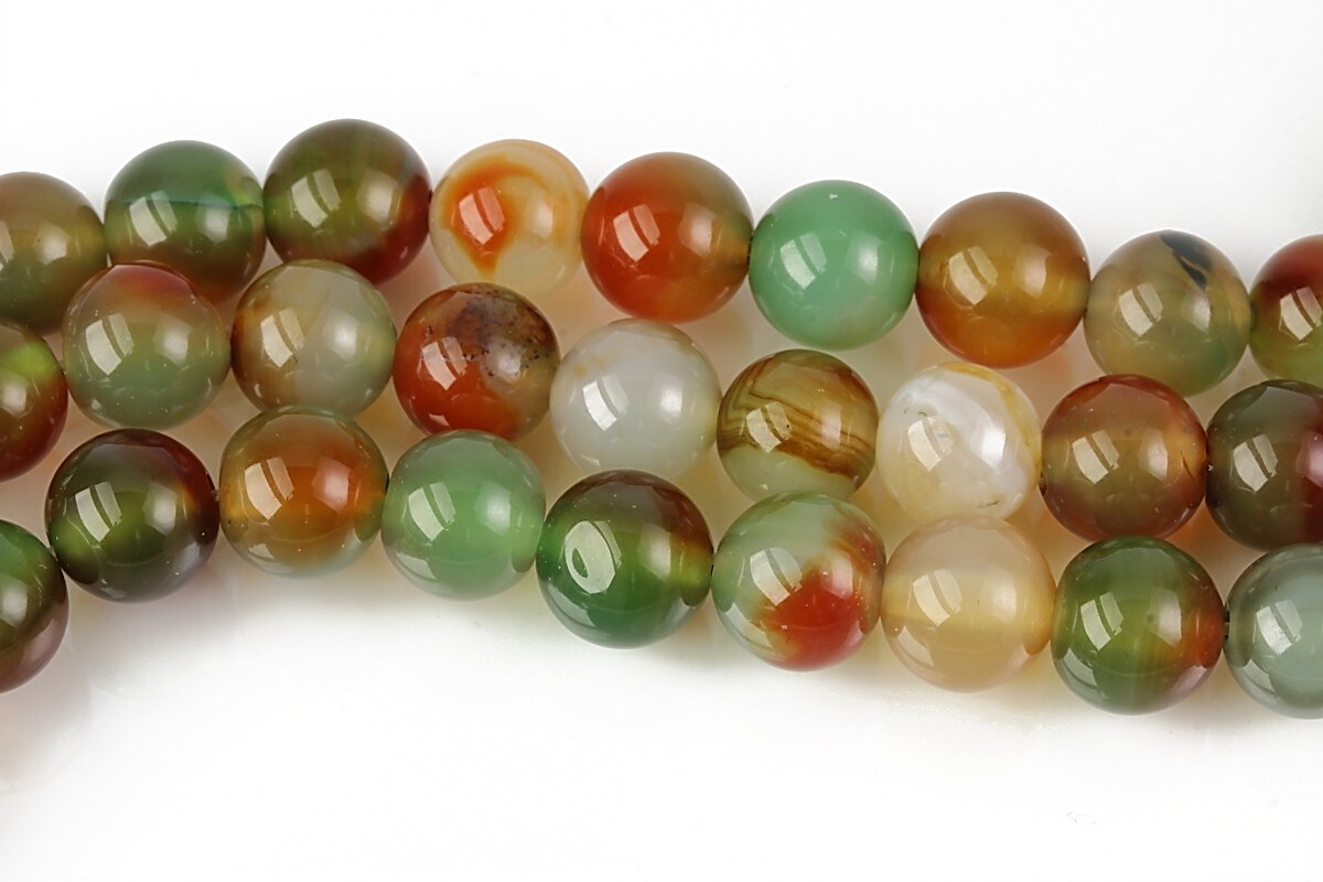 Agate striped sfere 8mm - autumn