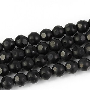 Onix sfere fatetate rotund frosted (mat) 6mm