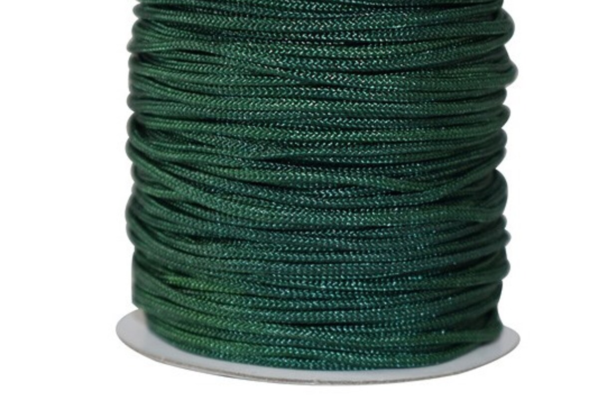 Snur nylon pentru bratari grosime 0,8mm, rola de 100m - verde inchis