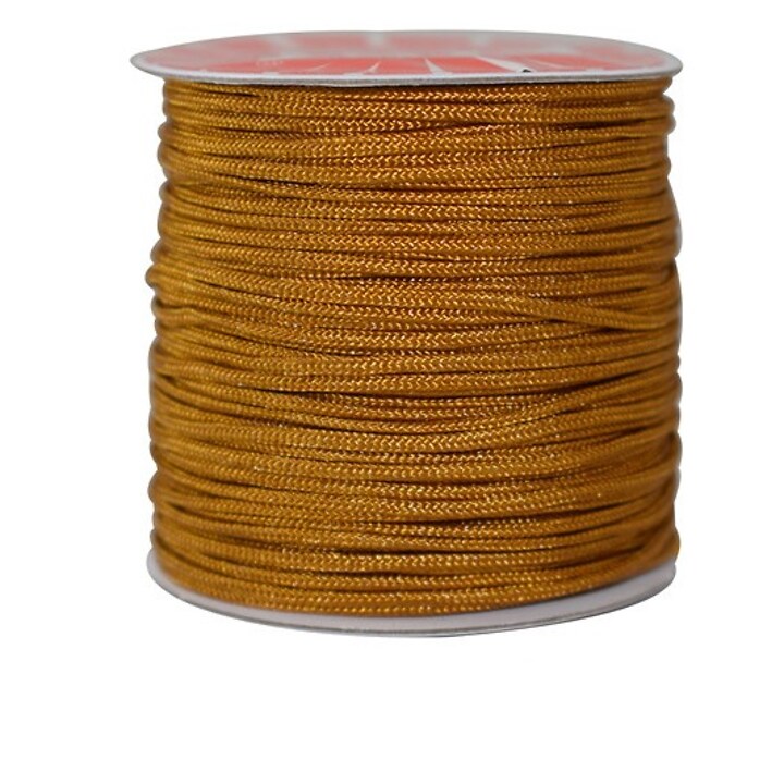 Snur nylon pentru bratari grosime 0,8mm, rola de 100m - maro deschis