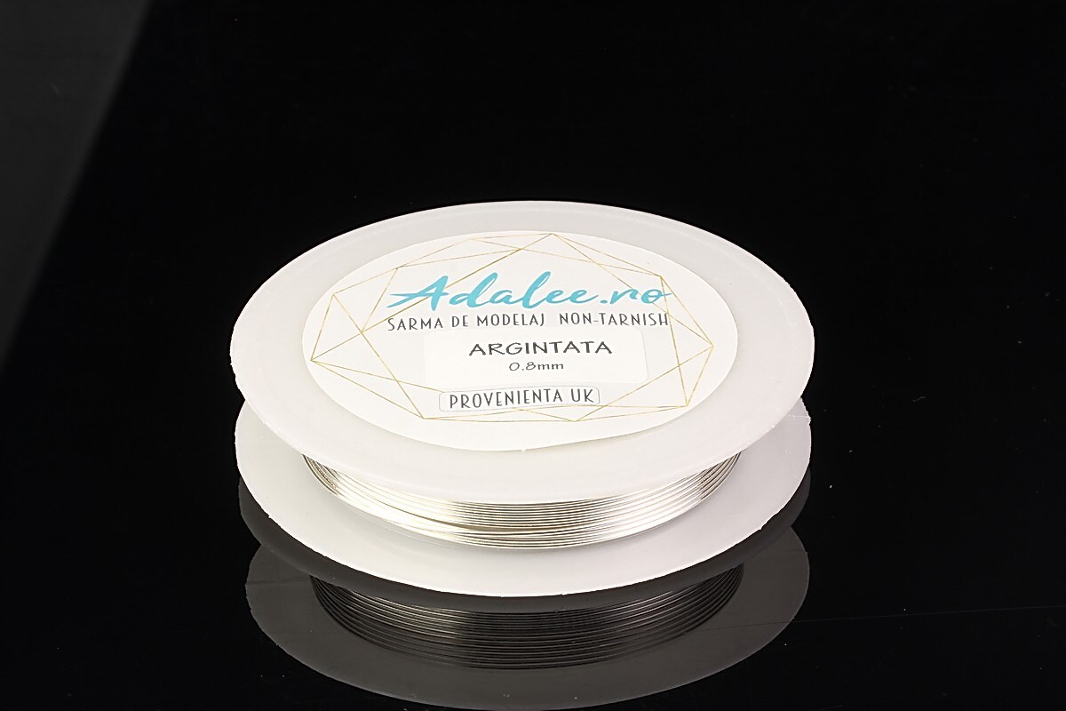 Rola sarma PLACATA CU ARGINT grosime 0,8 mm, rola 3m