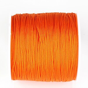 Snur nylon pentru bratari grosime 0,8mm, rola de 100m - portocaliu