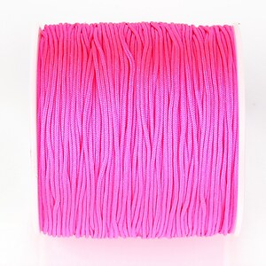 Snur nylon pentru bratari grosime 0,8mm, rola de 100m - roz bombon neon