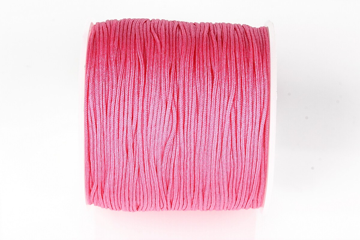 Snur nylon pentru bratari grosime 0,8mm, rola de 100m - roz corai