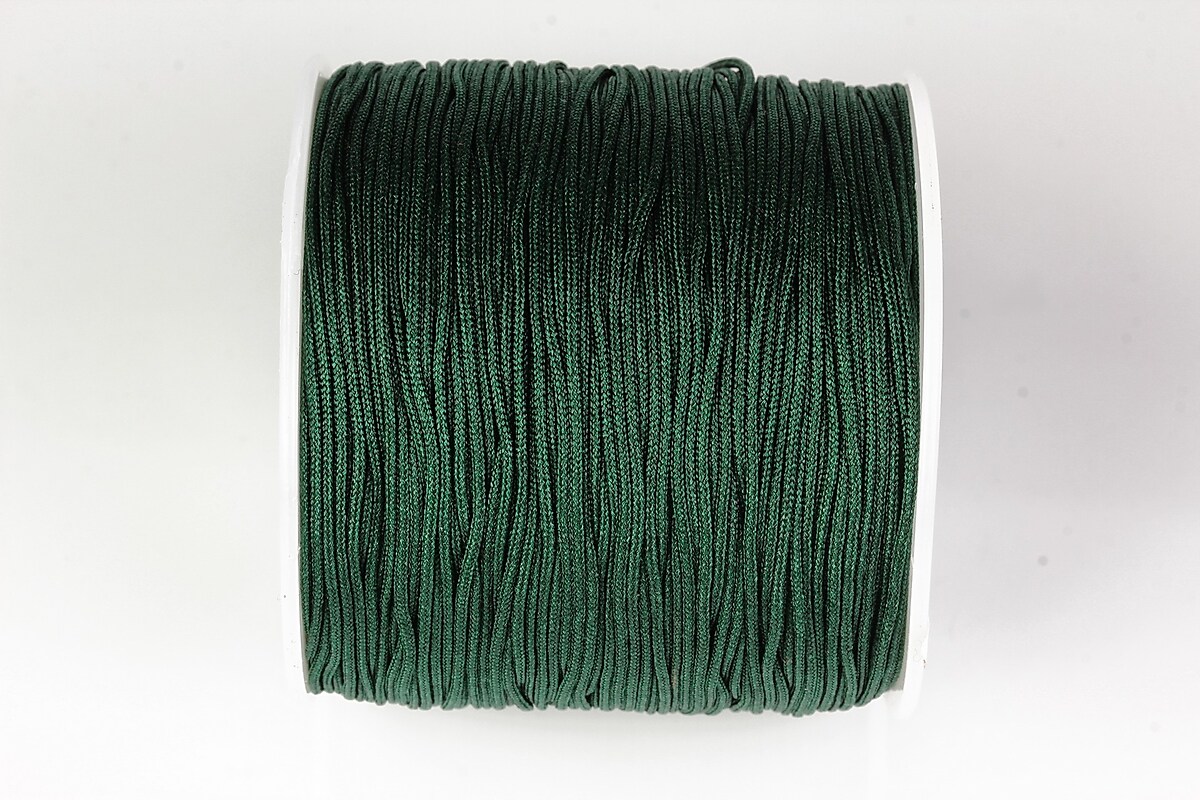 Snur nylon pentru bratari grosime 0,8mm, rola de 100m - verde inchis