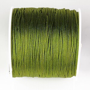 Snur nylon pentru bratari grosime 0,8mm, rola de 100m - verde olive