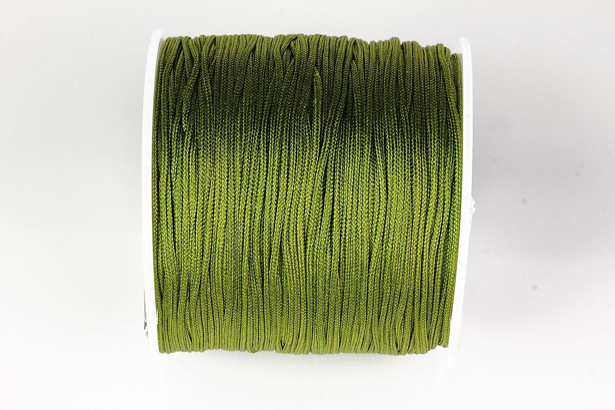 Snur nylon pentru bratari grosime 0,8mm, rola de 100m - verde olive