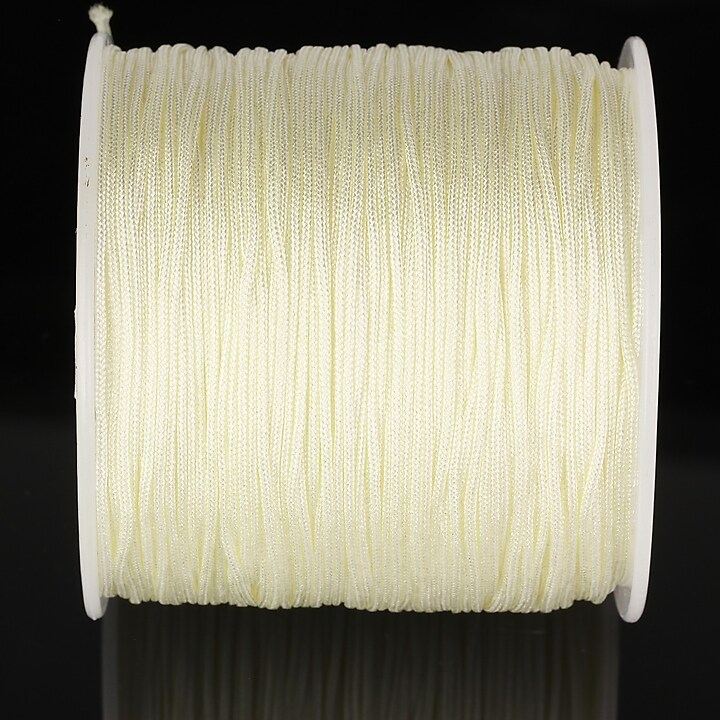 Snur nylon pentru bratari grosime 0,8mm, rola de 100m - crem ivory