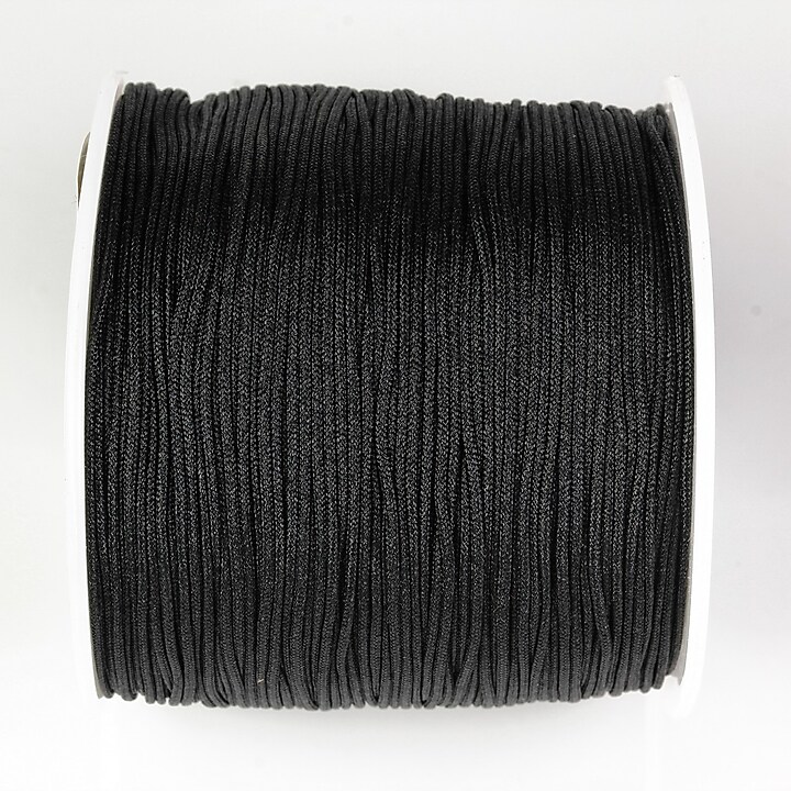 Snur nylon pentru bratari grosime 0,8mm, rola de 100m - negru