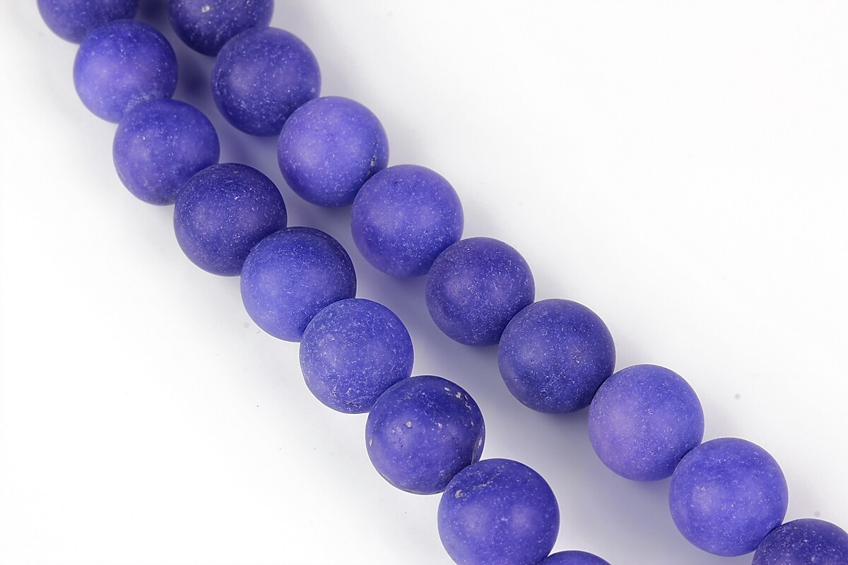 Jad colorat frosted (mat) sfere 8mm - indigo