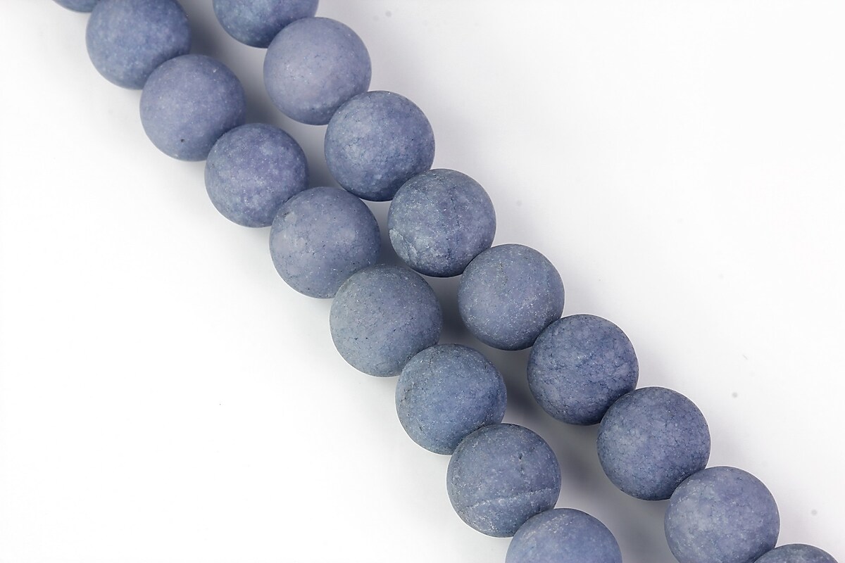 Jad colorat frosted (mat) sfere 8mm - gri