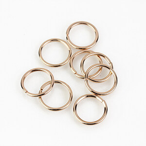 Zale otel inoxidabil 304 rose gold, 10mm (grosime 1mm) (20 buc.)