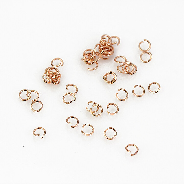 Zale otel inoxidabil 304 rose gold, 3mm (grosime 0,4mm) (20 buc.)