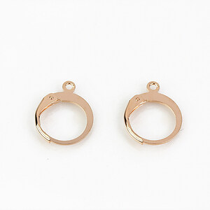 Tortite cercei otel inoxidabil 304 rose gold leverback 14,5x12,5mm (2 buc.)