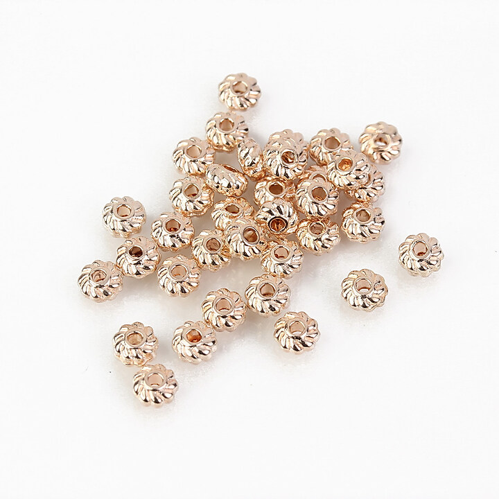 Distantier rose gold 4x2mm (10 buc.)