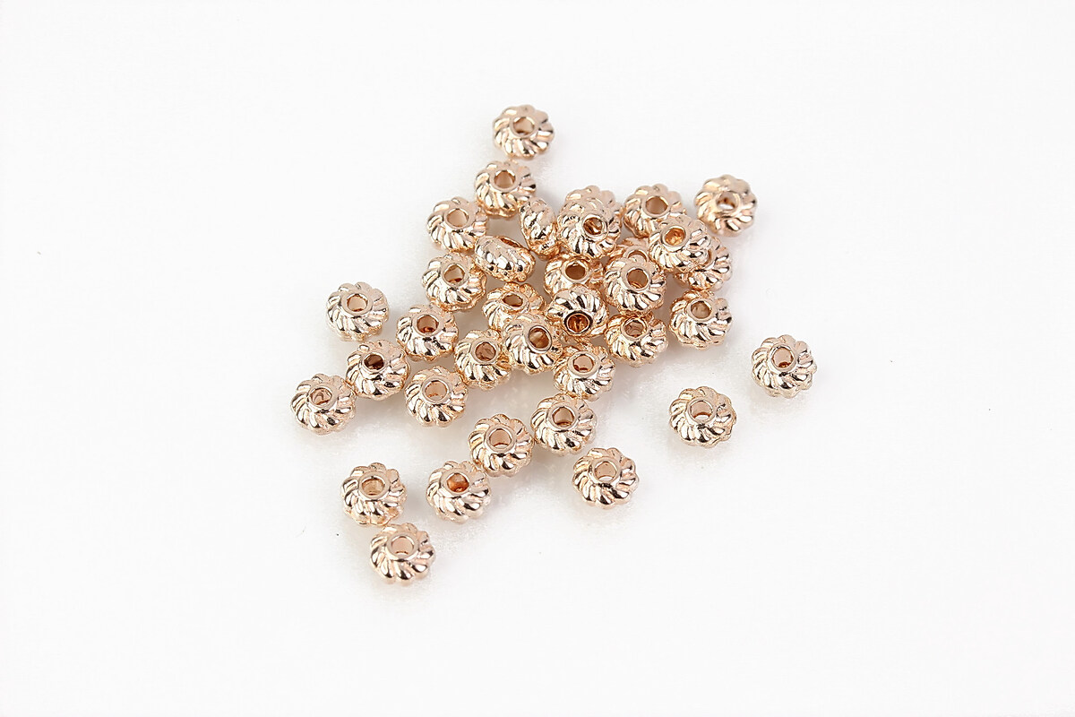 Distantier rose gold 4x2mm (10 buc.)