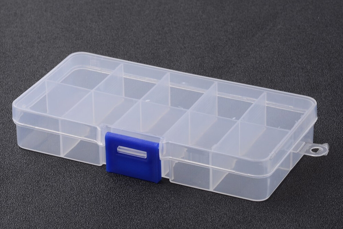 Cutie plastic pentru margele cu 10 compartimente 13x7x2cm