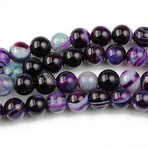Agate striped sfere 6mm - mov-verde