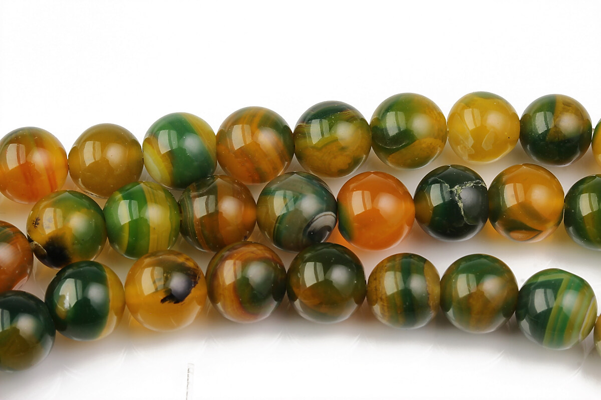 Agate striped sfere 8mm - autumn