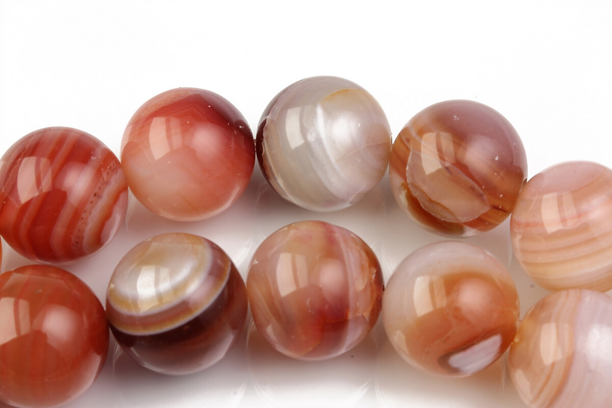 Agate striped sfere 14mm - blush