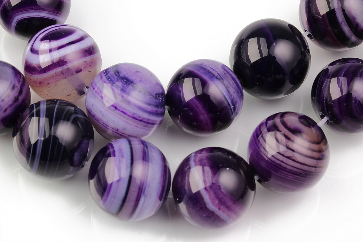 Agate striped sfere 14mm - mov