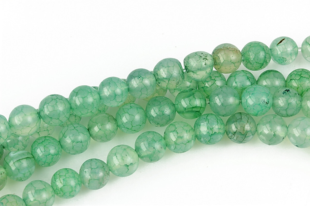 Agate crackle sfere 6mm - verde