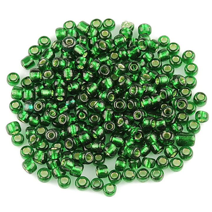 Margele de nisip cu foita 3mm (50g) - cod 572 - verde