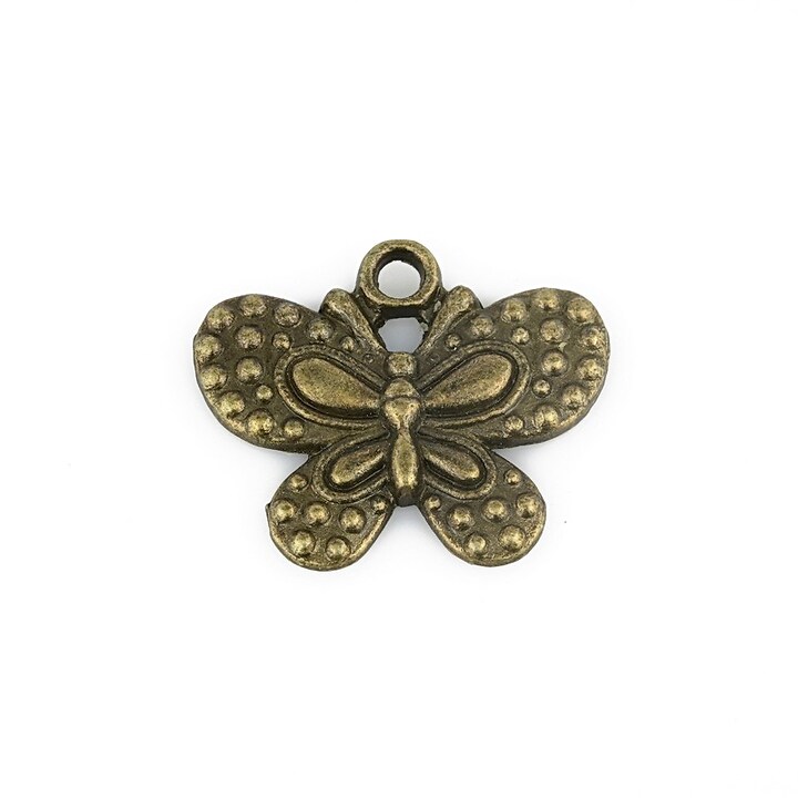 Charm bronz fluture 20x24mm