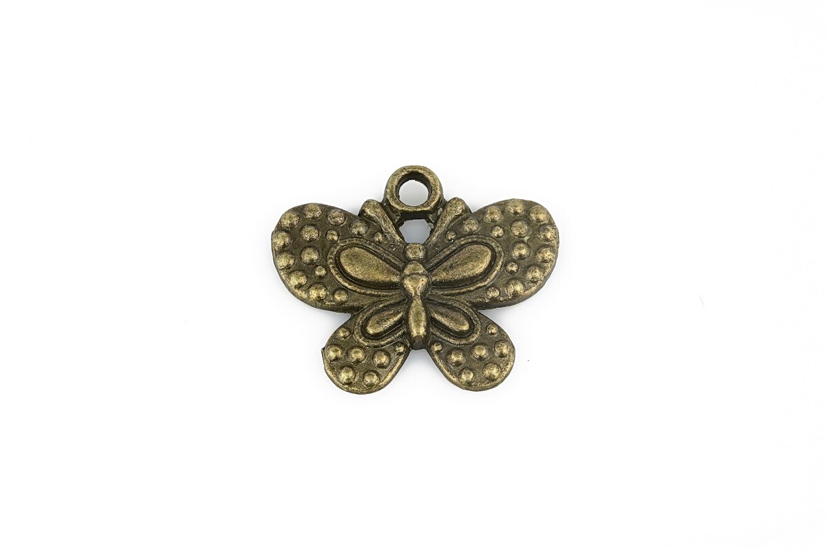 Charm bronz fluture 20x24mm