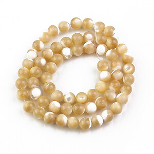 Margele sidef crem sfere 6mm (sirag)