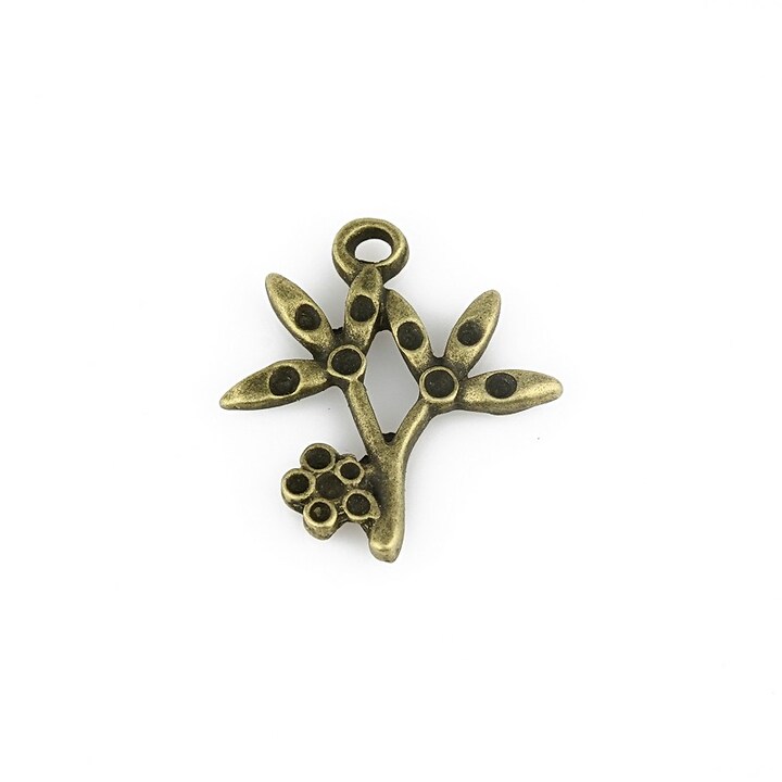 Charm bronz ramurica 22x20mm