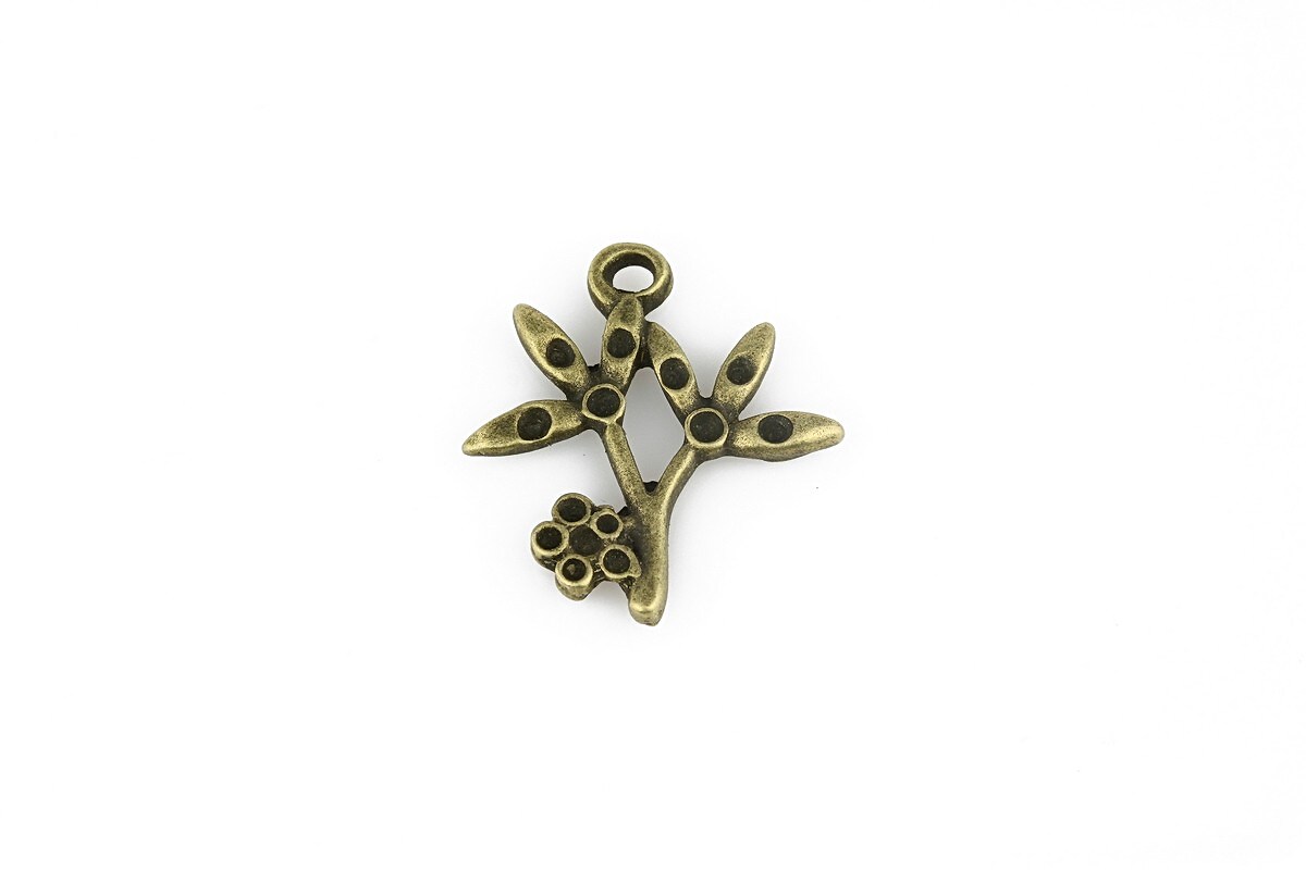 Charm bronz ramurica 22x20mm