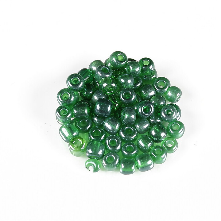 Margele de nisip lucioase 4mm (50g) - cod 731 - verde