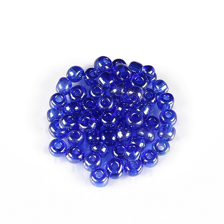 Margele de nisip lucioase 4mm (50g) - cod 732 - albastru cobalt