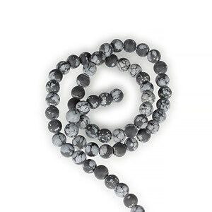 Sirag Snowflake Obsidian frosted (mat) sfere 6mm