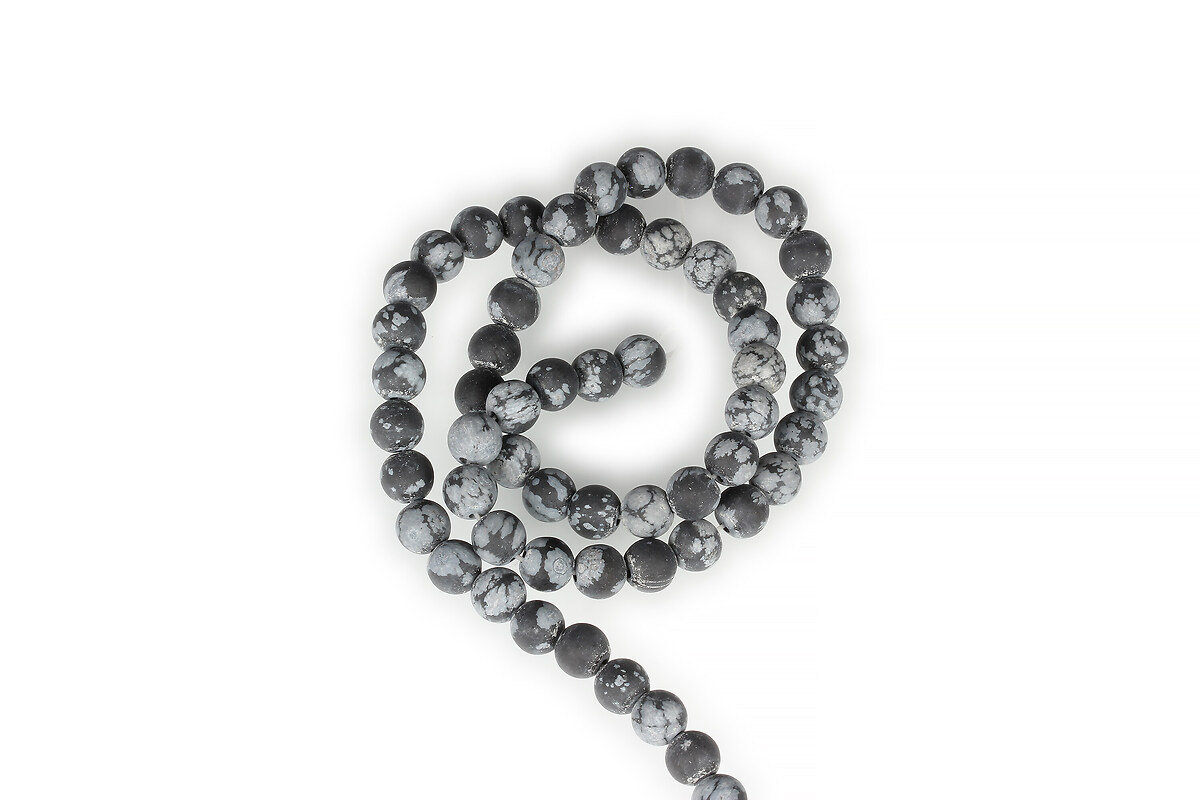 Sirag Snowflake Obsidian frosted (mat) sfere 6mm