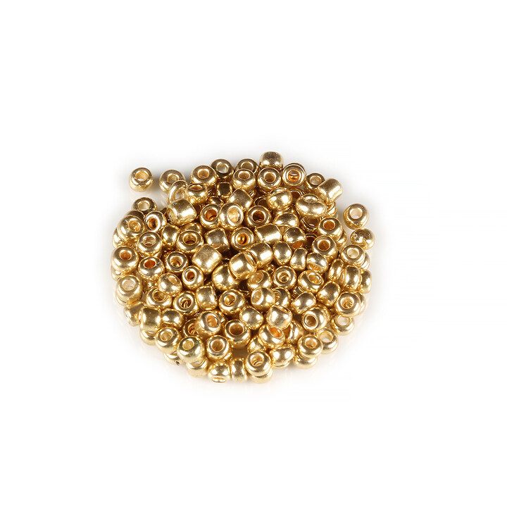 Margele de nisip metalizate 2mm (50g) - cod 762 - auriu