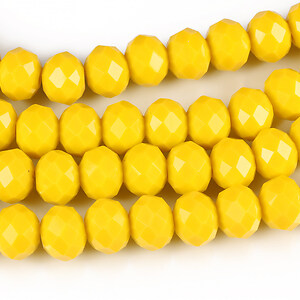 Margele cristal rondele 6x8mm (sirag) - galben