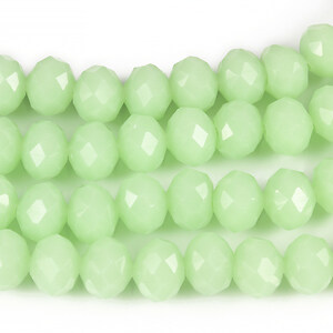 Sirag cristale rondele 6x8mm - verde opalescent