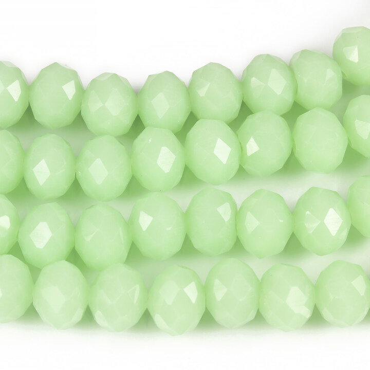 Sirag cristale rondele 6x8mm - verde opalescent