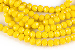 Margele cristal rondele 4x6mm (sirag) - galben porumb
