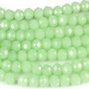 Sirag cristale rondele 4x6mm - verde opalescent