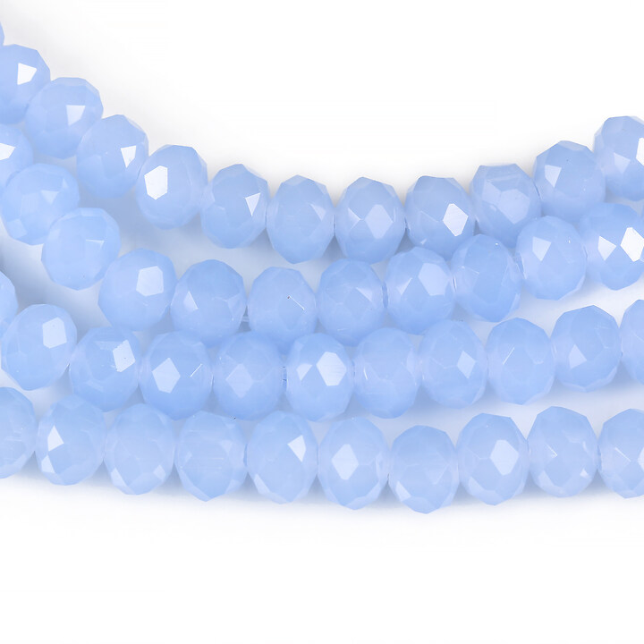Sirag cristale rondele 4x6mm - albastru opalescent