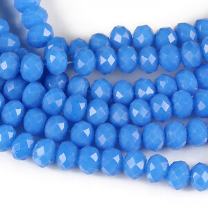 Sirag cristale rondele 4x6mm - albastru