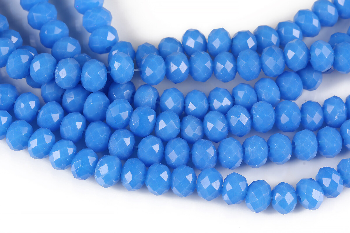 Sirag cristale rondele 4x6mm - albastru