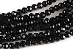 Margele cristal rondele 4x6mm (sirag) - negru