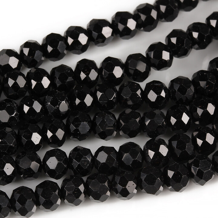 Sirag cristale rondele 4x6mm - negru