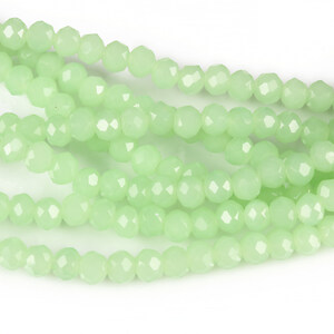 Margele cristal rondele 3x4mm (sirag) - verde opalescent
